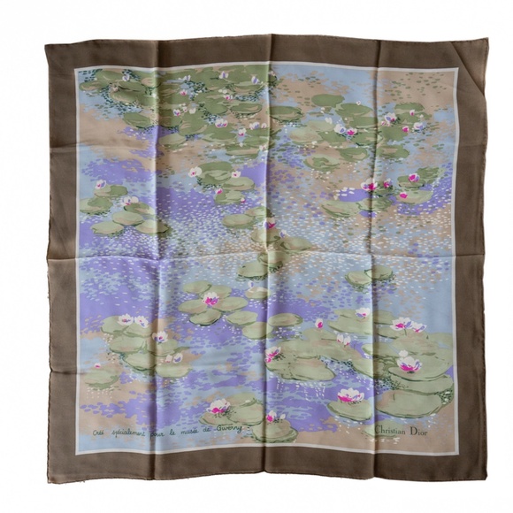 Dior Accessories - Flawless vintage Christian Dior Monet Silk Scarf